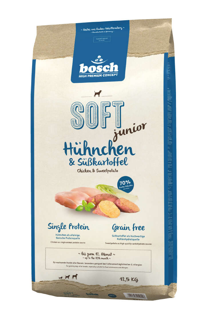 bosch Hunde-Trockenfutter HPC Soft Junior Hühnchen + Süsskartoffel